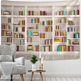 Tapestry retro Magic bookcase tapestry Mysterious library tapestries wall hanging art throw tapestries bedroom living room home