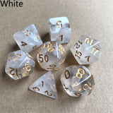 7Pcs/Set Multi-Sided Clear Dice Set Game Dice For RPG DND Accessories Polyhedral Dice For Board Card Game Tarot Supplies