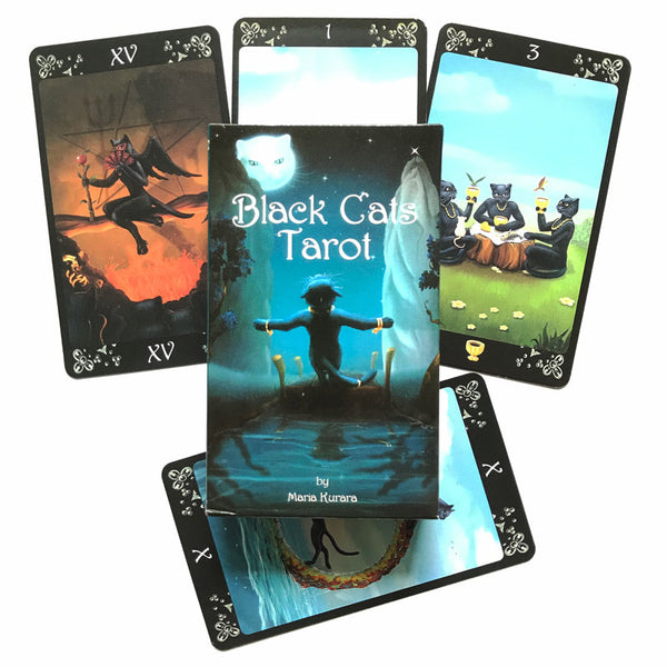 Black Cats Tarot Oracle Leisure entertainment games Card, family gatherings Tarot Card, board games Tarot Card PDF Guide