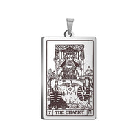 Dawapara Tarot Stainless Steel Pendants for Necklace Keychain Tarot Cards Charms for Jewelry Making Vintage Amulet Accessories