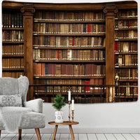Tapestry retro Magic bookcase tapestry Mysterious library tapestries wall hanging art throw tapestries bedroom living room home