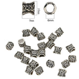 24pcs/lot Viking Runes Beads Charms TIWAZ TYR Sol rune Odal Futhark Rune Pendant for Hair Bead Bread Ring Viking Jewelry Finding