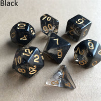 7Pcs/Set Multi-Sided Clear Dice Set Game Dice For RPG DND Accessories Polyhedral Dice For Board Card Game Tarot Supplies