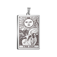 Dawapara Tarot Stainless Steel Pendants for Necklace Keychain Tarot Cards Charms for Jewelry Making Vintage Amulet Accessories