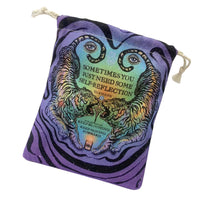 Tarot Cards Fabric Bag Drawstring Tarot Bag Lion Pattern Lion Pattern Tarot Bag Pouch Tarot Card Deck Holder For Tarot