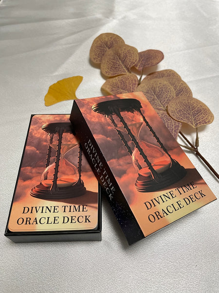 Divine Time Oracle Deck English Version Thick Tarot High Quality 12x7cm Cards Unique Runes Divination in Box