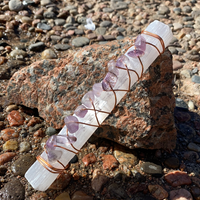 Auralite 23 Handmade Thick Selenite & Copper wand! Powerful 1.5 Billion Year Old Energy!