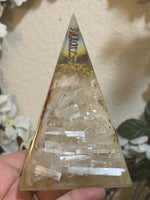 Selenite Orgonite Large Pyramid